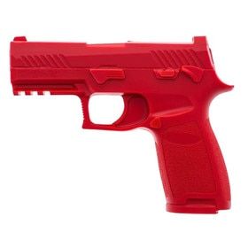 Sig M18 training replica constructed from red polymer.